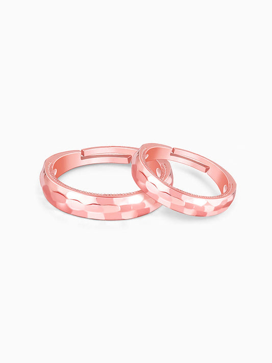 Rose Gold Partners in Fun Couple Bands