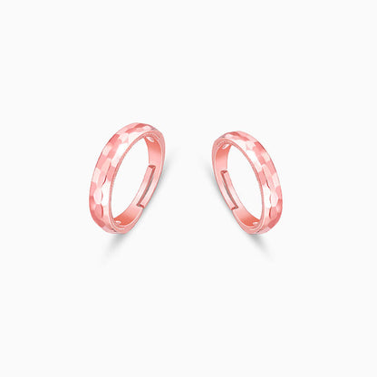 Rose Gold Partners in Fun Couple Bands