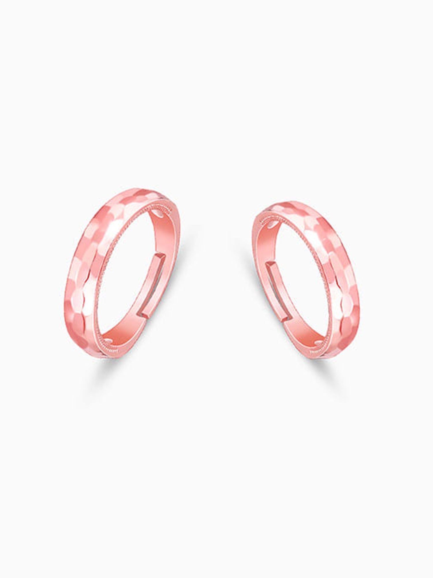 Rose Gold Partners in Fun Couple Bands