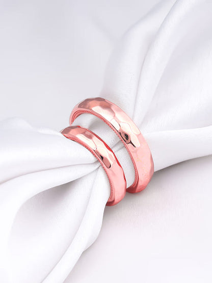 Rose Gold Partners in Fun Couple Bands