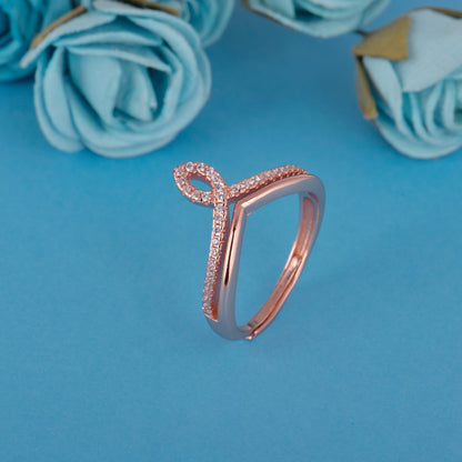 Rose Gold Glamour Allure Stackable Rings
