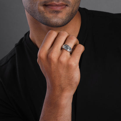 Silver Black is King Ring For Him