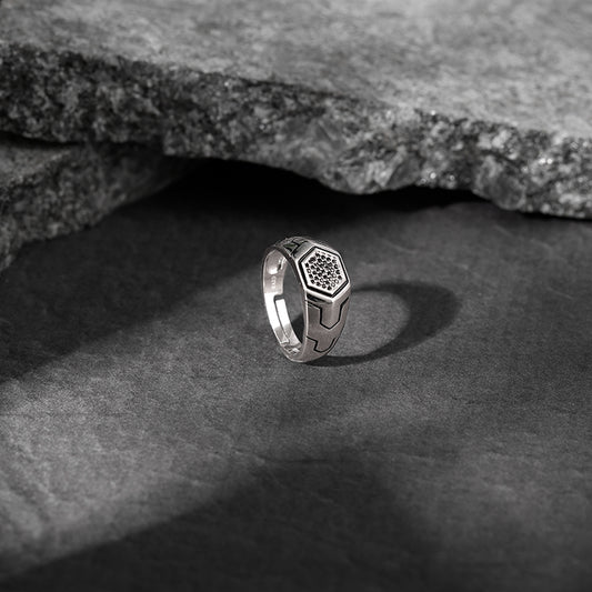 Silver Black is King Ring For Him