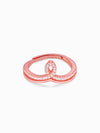 Rose Gold Zircon Flame Ring