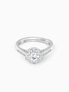 Silver Zircon Flower Blossom Ring