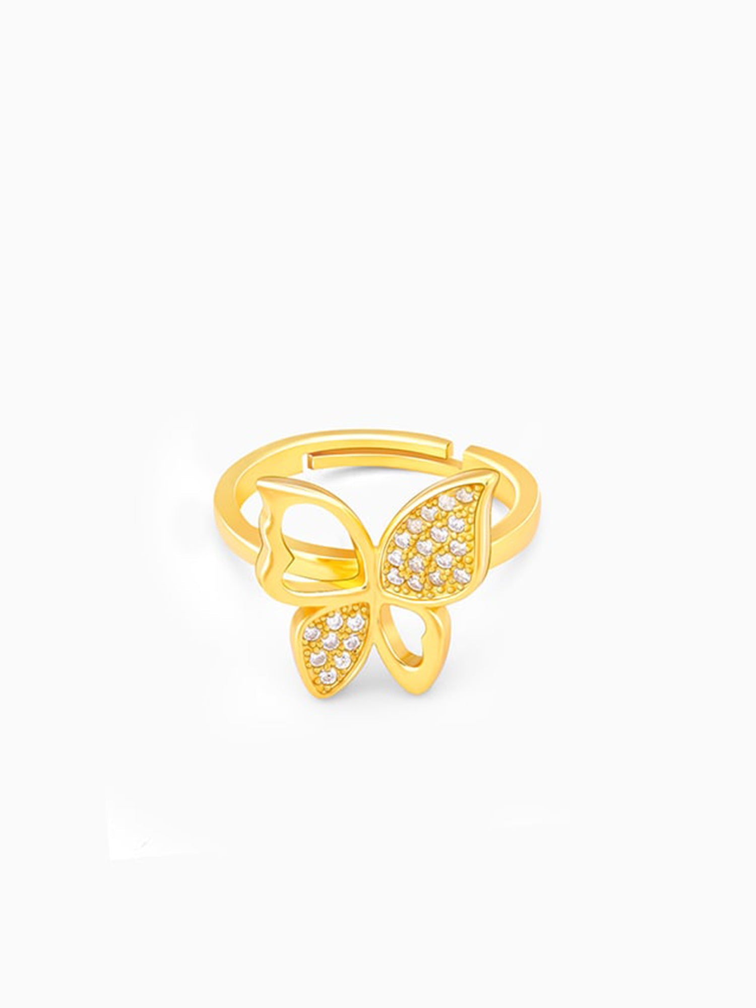 Golden Butterfly Bloom Ring