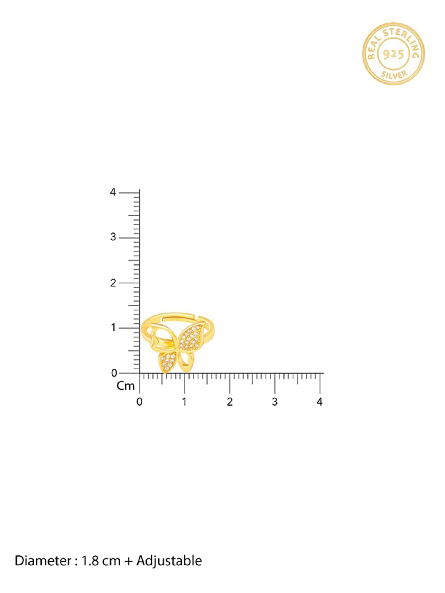 Golden Butterfly Bloom Ring