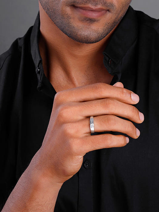 Silver Fibonacci Ring For Him