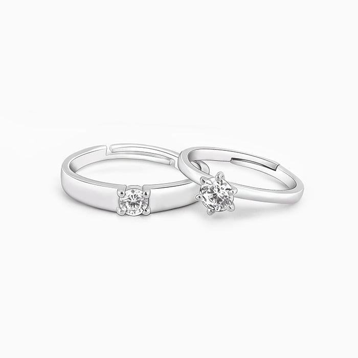 Buy GIVA 92.5 Sterling Silver Partners in Fun Couple Rings Online At Best  Price @ Tata CLiQ
