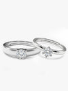 Silver Minimal Couple Rings