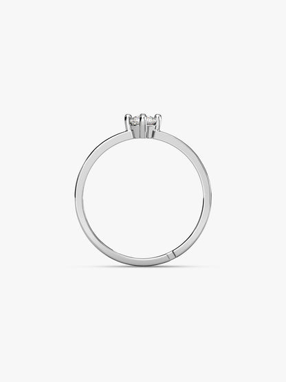 Silver Zircon Love Island Ring