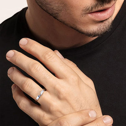 Silver Classic Ring Band for Him