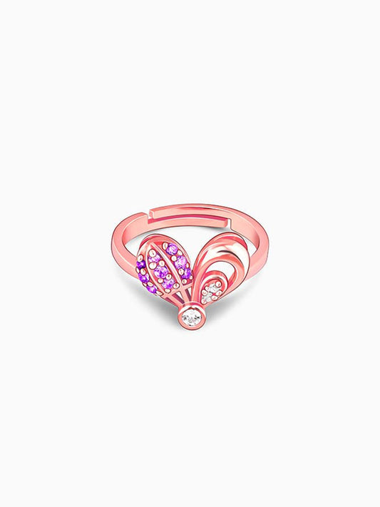 Rose Gold Love In Air Balloon Ring