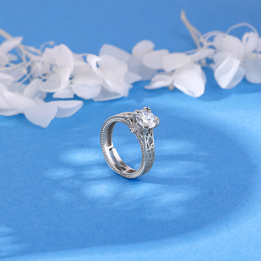 Silver Shine Like A Star Filigree Ring