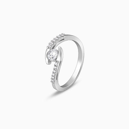 Silver Solitaire Grace Ring
