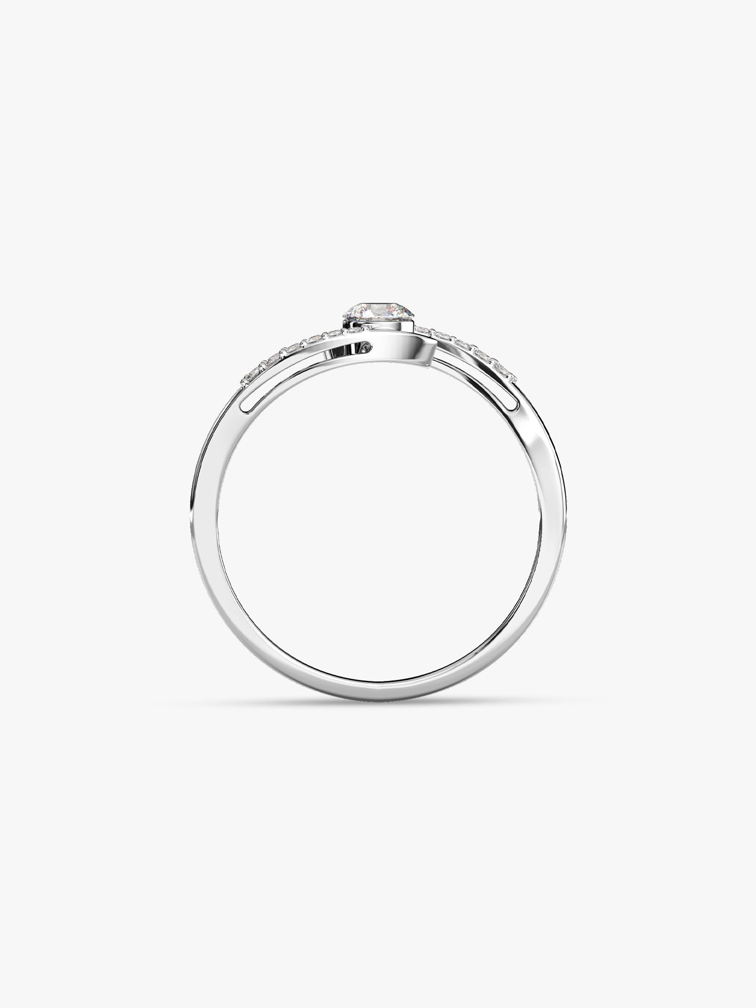 Silver Solitaire Grace Ring