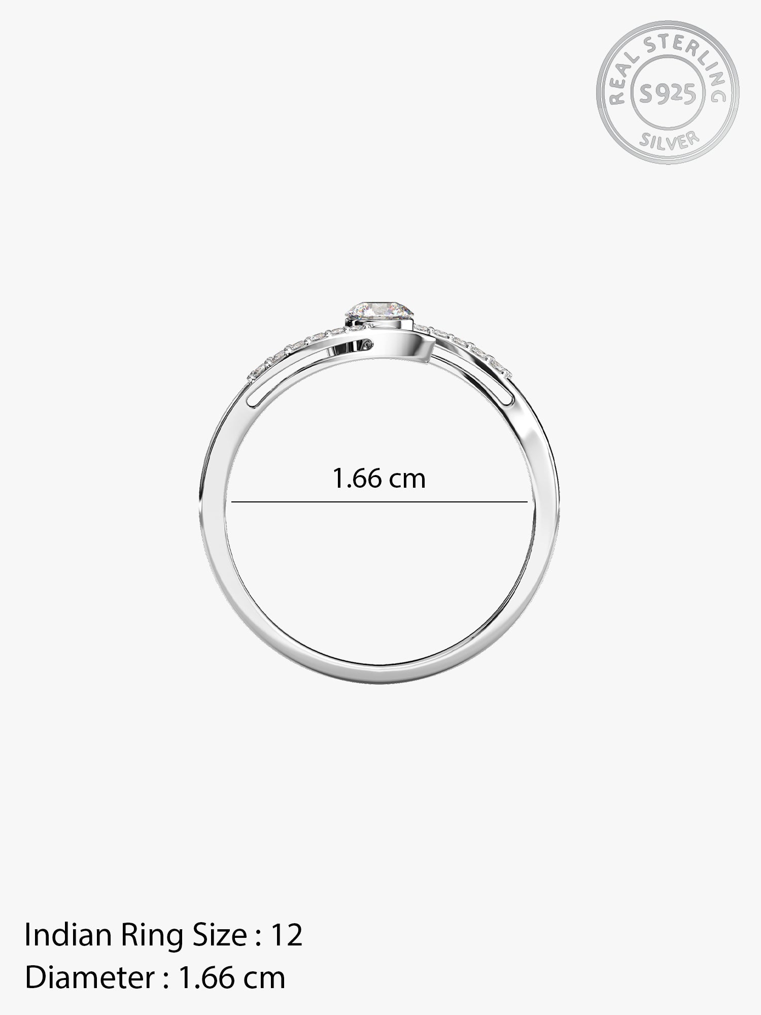 Silver Solitaire Grace Ring