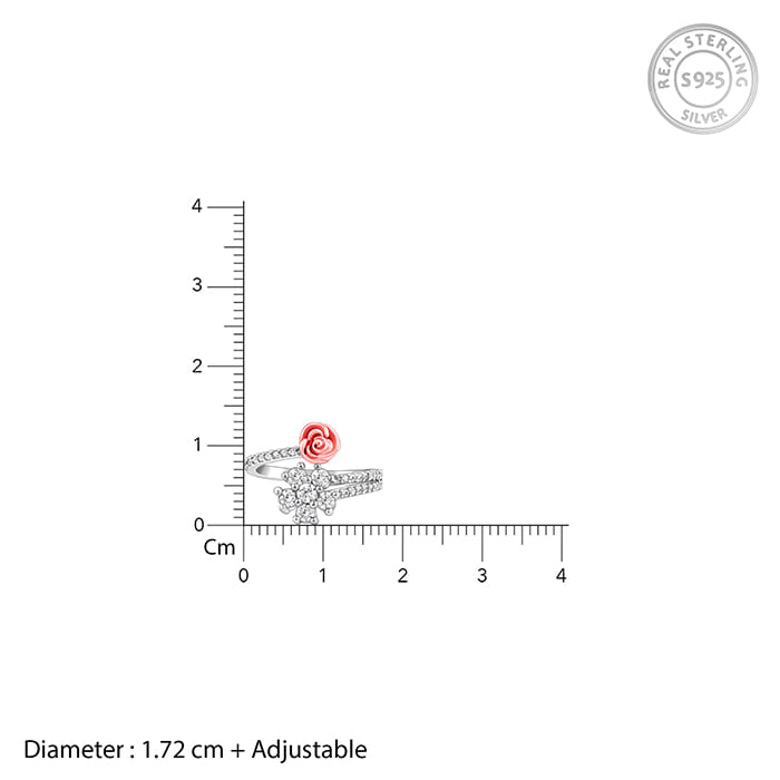 Anushka Sharma Silver Studded Rose Ring - view 5