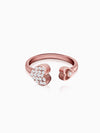 Rose Gold Sparkling Heart Ring