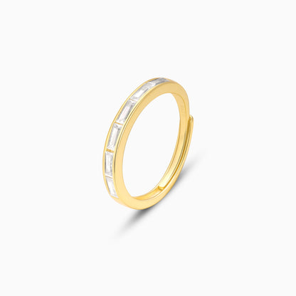 Golden Leafy Embrace Stackable Rings