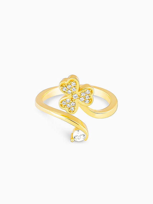 Golden Fresh Spring Blossom Ring