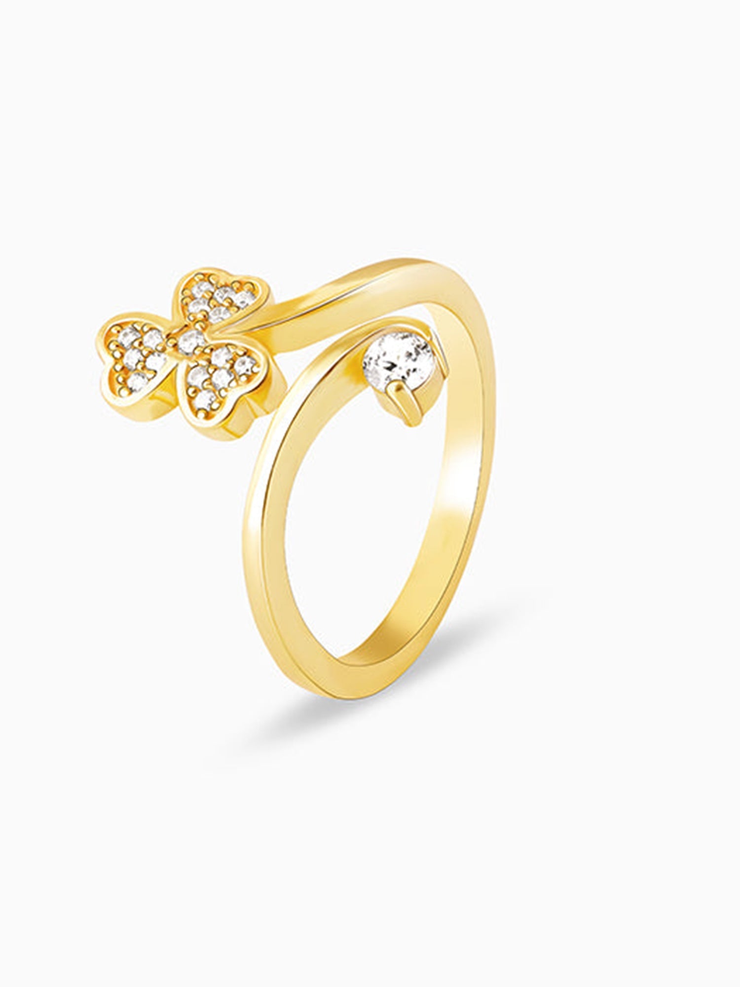 Golden Fresh Spring Blossom Ring