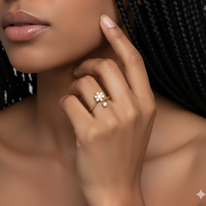 Anushka Sharma Golden Blooming Flower Ring