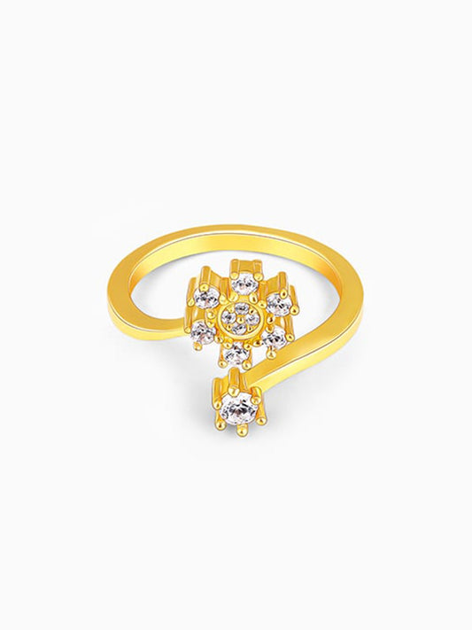 Golden Blooming Flower Ring