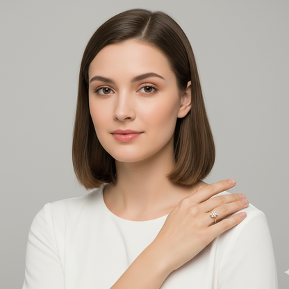 Anushka Sharma Golden Blooming Flower Ring