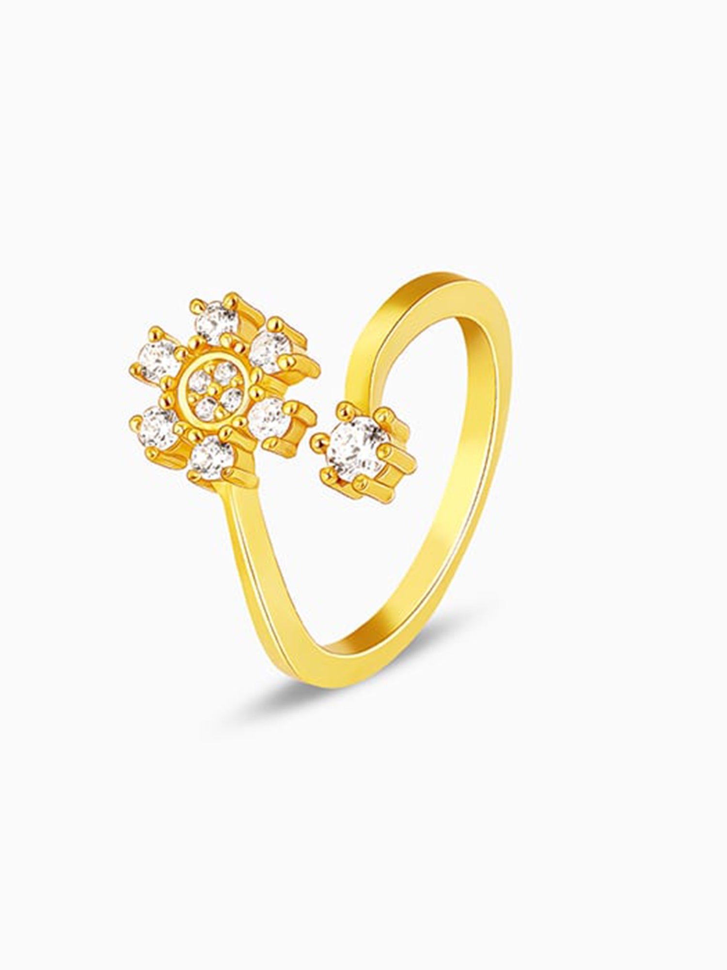 Golden Blooming Flower Ring