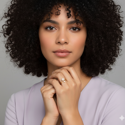 Anushka Sharma Golden Blooming Flower Ring