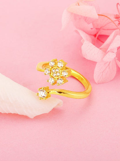 Golden Blooming Flower Ring
