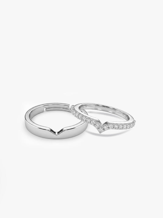 Silver Cupid Arrow Couple Bands