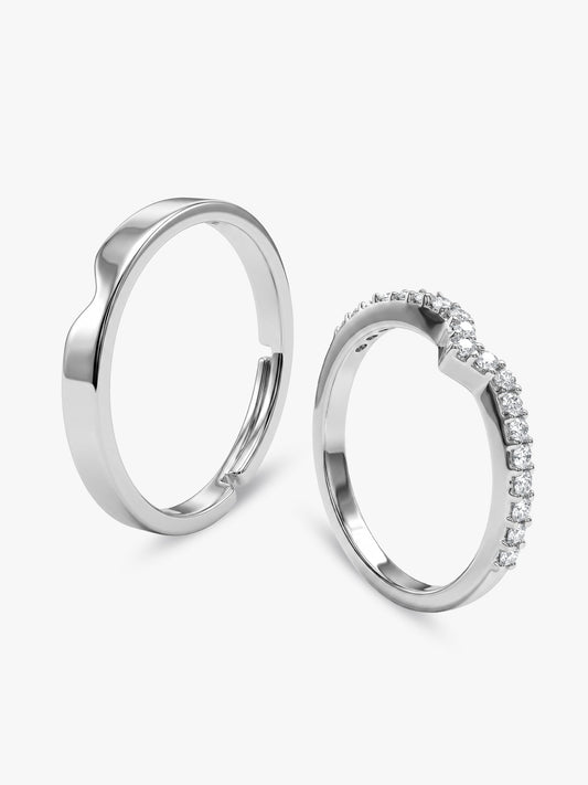 Silver Cupid Arrow Couple Bands