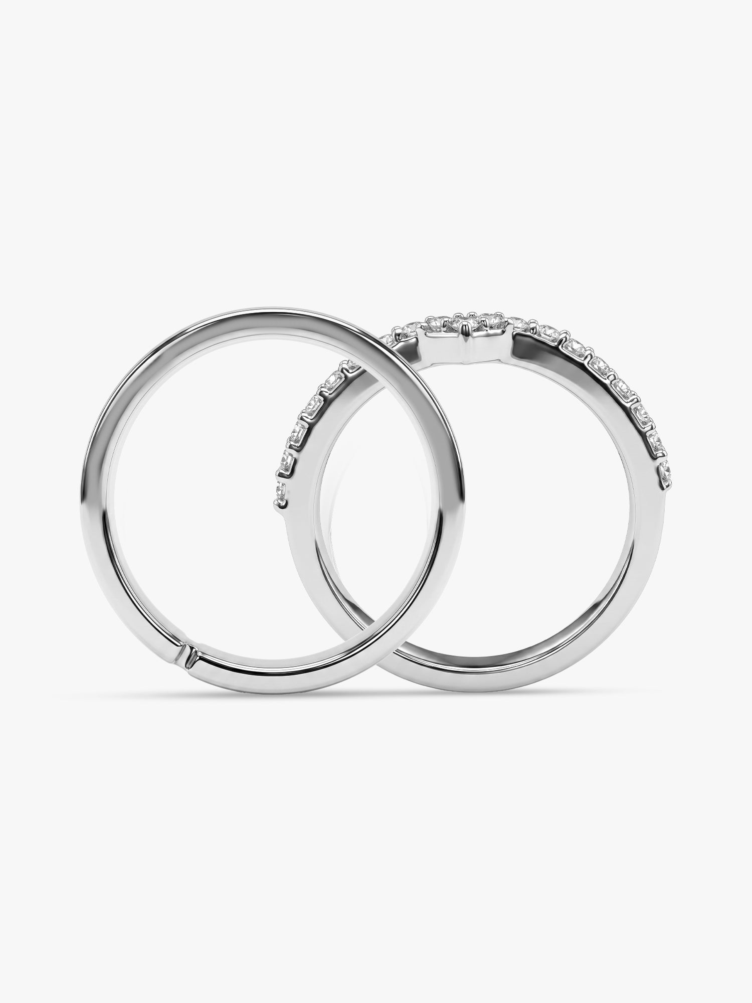 Silver Cupid Arrow Couple Bands