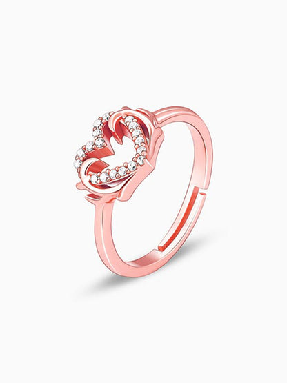 Rose Gold Intertwined In Love Ring