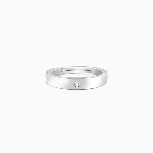 Silver Zircon True Love Ring