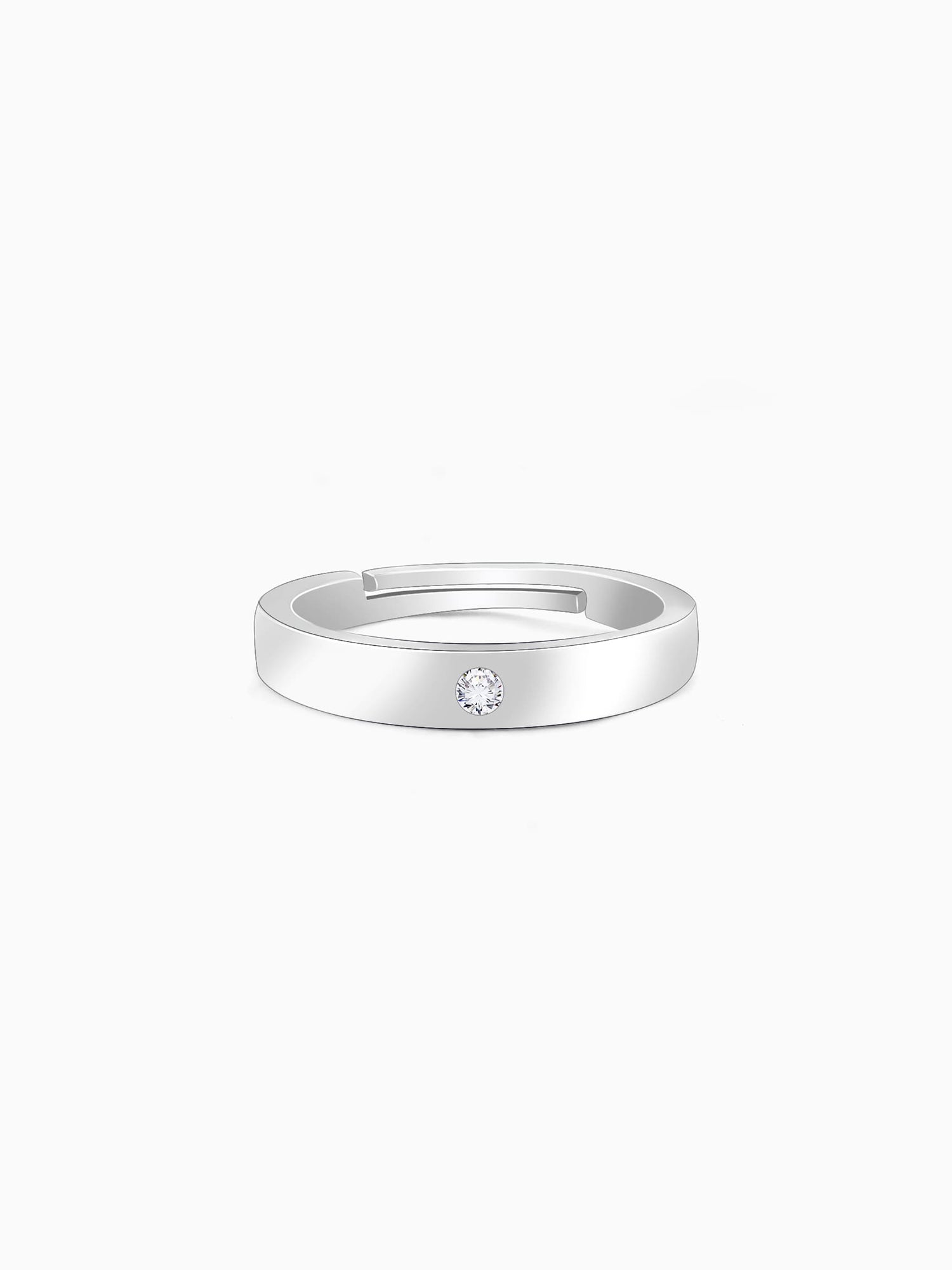 Silver Zircon True Love Ring