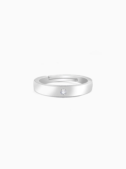 Silver Zircon True Love Ring