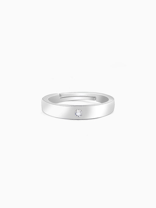 Silver Zircon True Love Ring