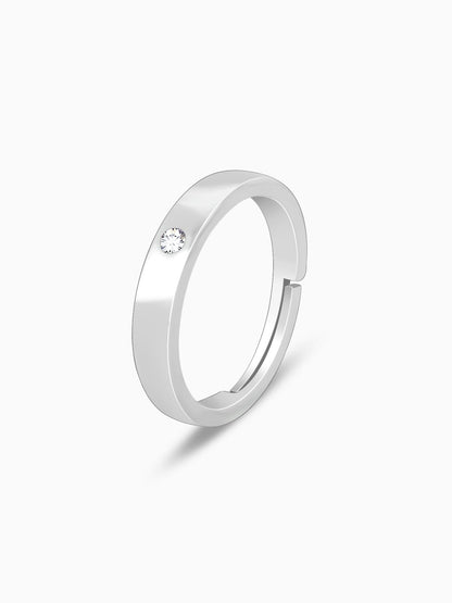 Silver Zircon True Love Ring