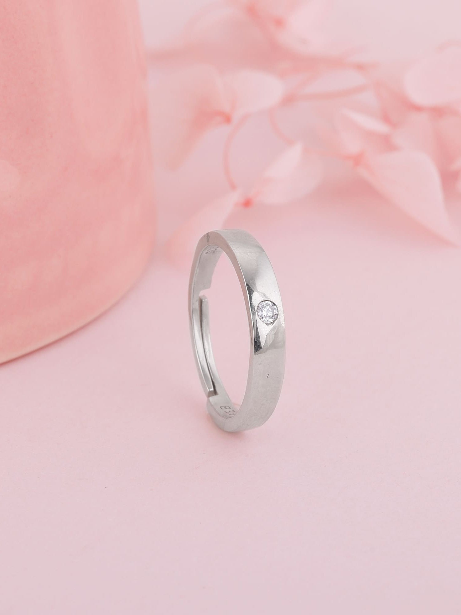 Silver Zircon True Love Ring