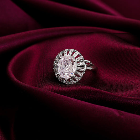 Silver Radiate And Shine Ring