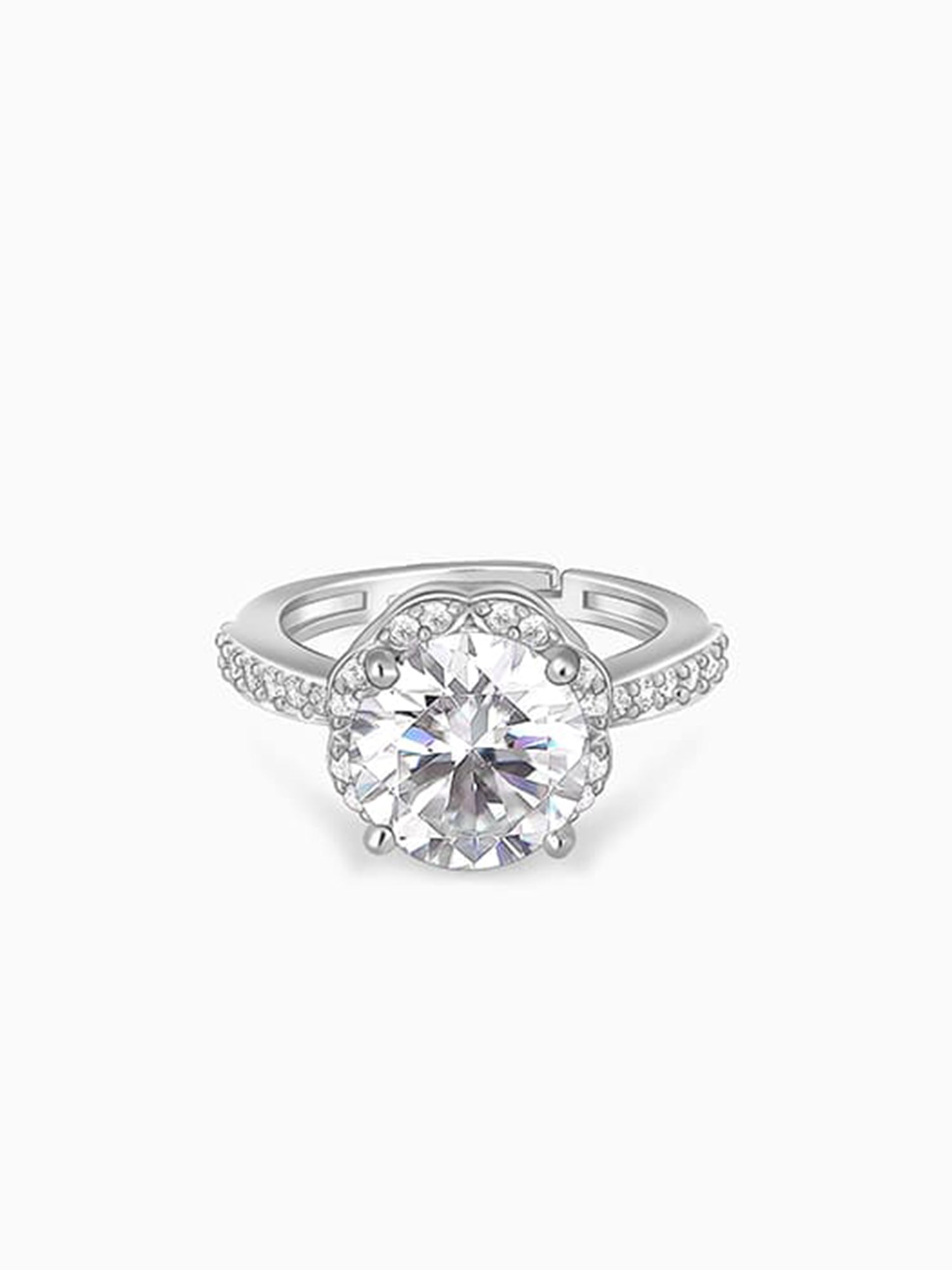 Silver Sunburst Daisy Ring