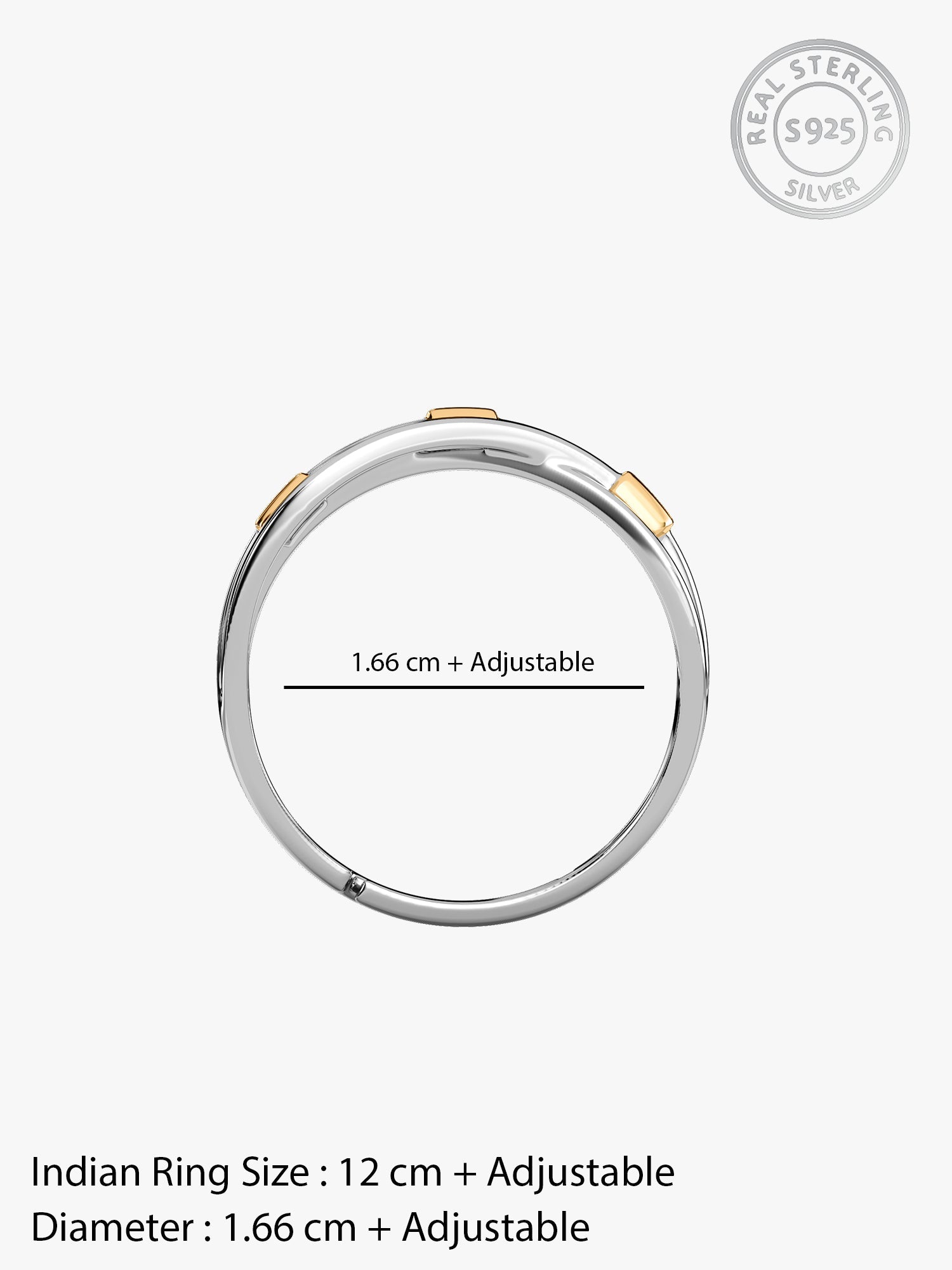 Silver and Golden Weave Ring