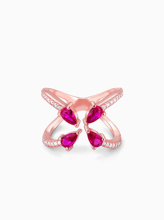 Rose Gold Cute Carnation Ring