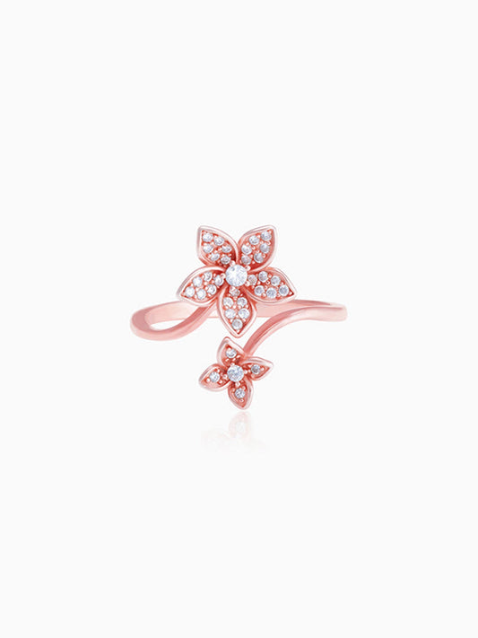 Rose Gold Blooming Flower Ring