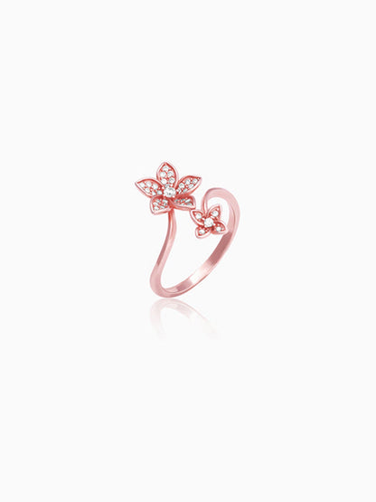 Rose Gold Blooming Flower Ring