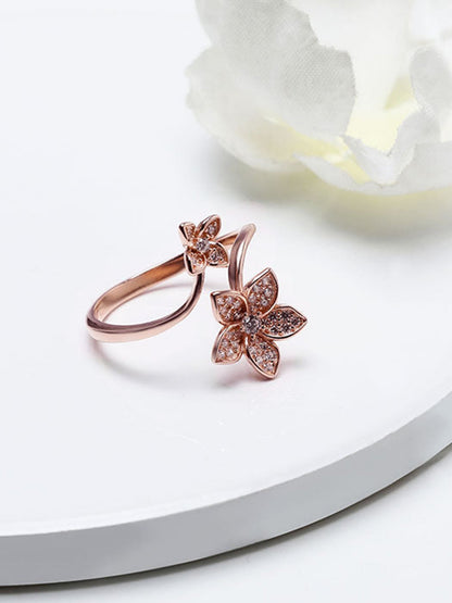 Rose Gold Blooming Flower Ring