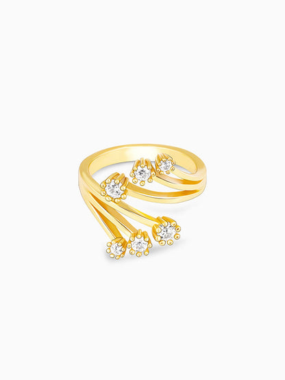 Golden Bouquet of Hug Ring